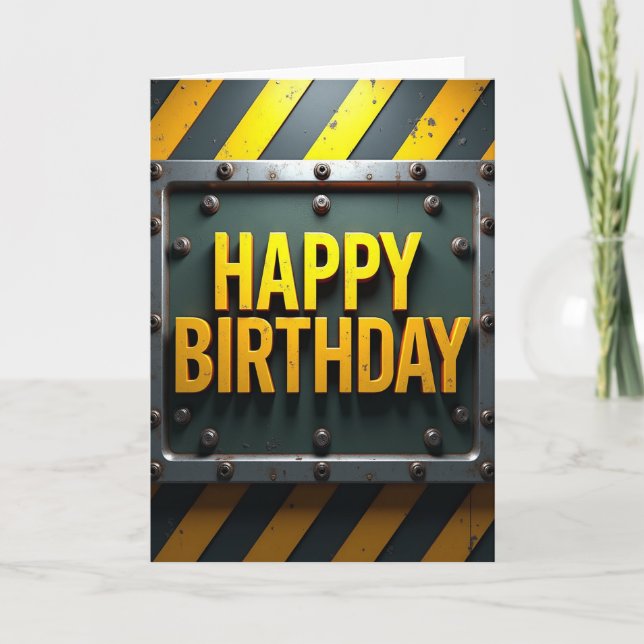 Rustic Birthday Wishes Card (Front)