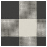 Rustic Black and Beige Buffalo Plaid Fabric