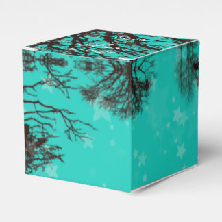 Rustic Black and Blue Evening Wedding Favor Box