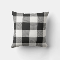 Black and white clearance buffalo plaid outdoor pillows