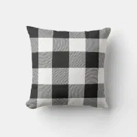 Black and white discount buffalo check outdoor pillows