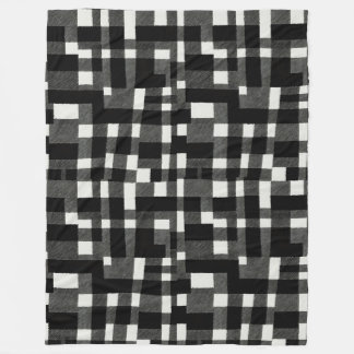 Rustic Black and White Buffalo Plaid Blanket
