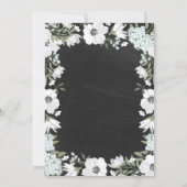 Rustic Black and White Floral | Lingerie Shower Invitation (Back)