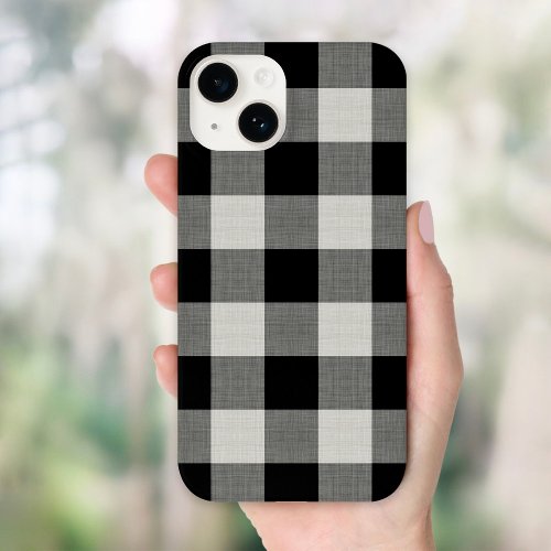 Rustic Black Buffalo Check Case_Mate iPhone 14 Case