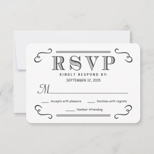 Rustic Black Burlap RSVP Wedding Reply