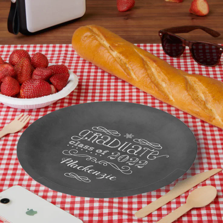 Rustic Black Chalkboard Custom 2022 Graduate Name Paper Plates Zazzle   Rustic Black Chalkboard Custom 2022 Graduate Name Paper Plates Rc6e61d6558784590bfde7fd52c45be24 Cdjvp 736.webp