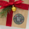 Rustic Black Chalkboard Monogram Holiday Wreath