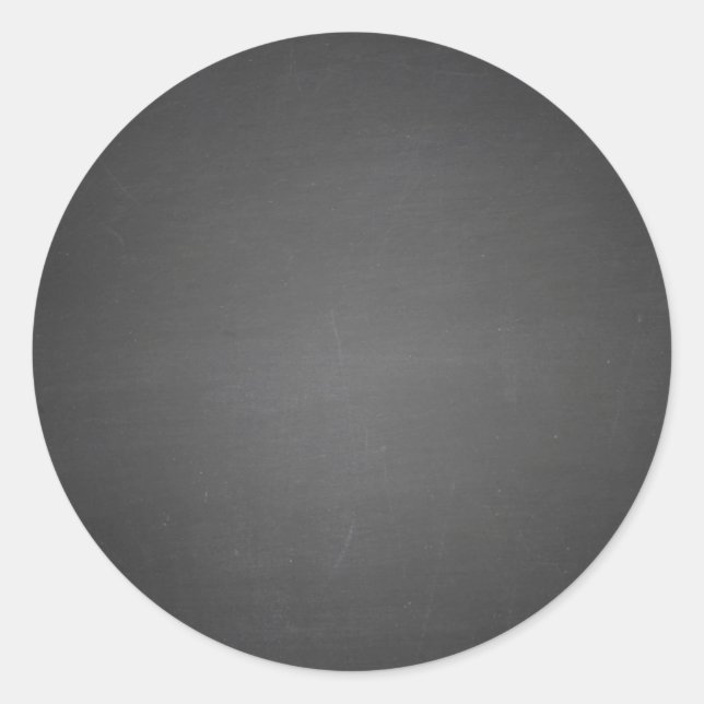 Rustic Black Chalkboard Printed Classic Round Sticker (Front)