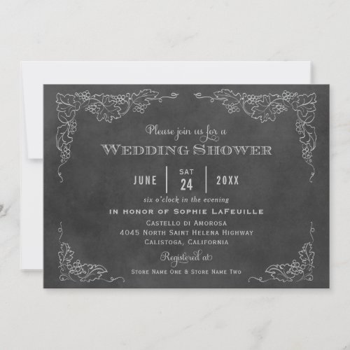 Wedding Shower Invitation | Vintage Vineyard