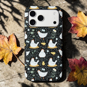 Rustic Black Farmhouse Chicken Coop Pattern iPhone 17 Pro Max Case