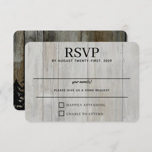 Rustic Black Forest RSVP Card