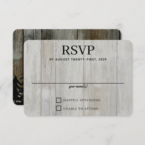 Rustic Black Forest RSVP Card