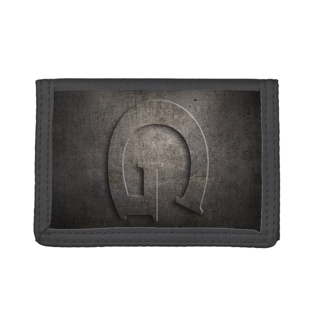 Rustic Black Metal G Monogram MW Trifold Wallet (Front)