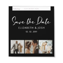 Rustic Black Save The Date Three Photos Hershey Bar Favors