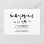 Rustic black script, Wedding Honeymoon Wish Fund Enclosure Card<br><div class="desc">This is the rustic Script,  Wedding Enclosure Card. You can change the font colours,  and add your wedding details in the matching font / lettering. #TeeshaDerrick</div>