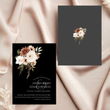 Rustic Black Terracotta and Peach Floral Wedding
