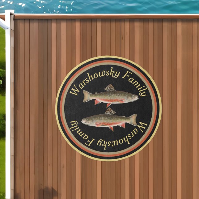  Rustic Black Trout  Fisherman Lake House Outdoor Rug (Insitu (Outdoor 1))