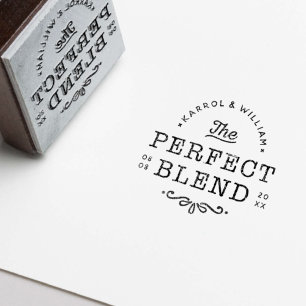 Rustic Black Vintage Wedding Stamp Design
