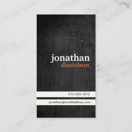 Customizable Rustic Black Wood Business Card
