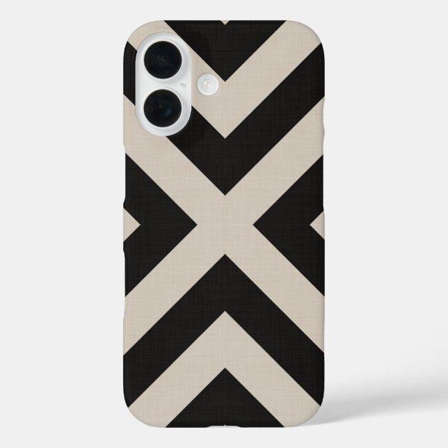 Rustic Black X Chevron Case-Mate iPhone Case (Back)