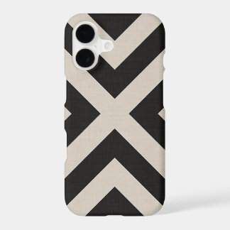 Rustic Black X Chevron iPhone 17 Case