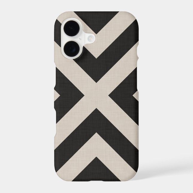 Rustic Black X Chevron Case-Mate iPhone Case (Back)