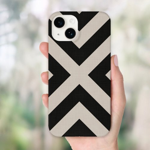 Rustic Black X Chevron Case_Mate iPhone 14 Case