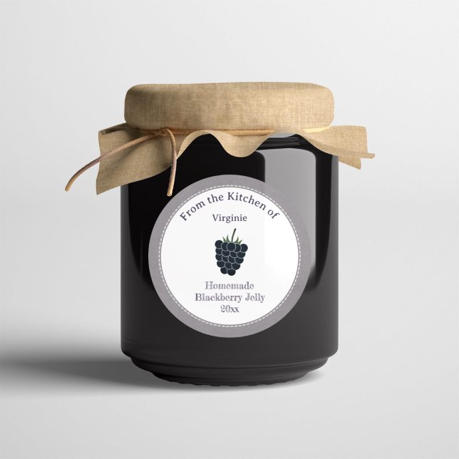 Rustic Blackberry Jelly Label Sticker (Rustic Blackberry Jelly Label Sticker)