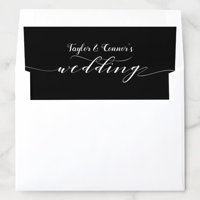 Rustic Blacksmith Calligraphy Wedding Envelope Liner (In Envelope)