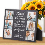 Rustic Blessed Grandparents Custom 6 Photo Collage Plaque<br><div class="desc">Celebrate your grandparents with a custom photo collage plaque. This unique grandparents quote plaque is the perfect gift whether its a birthday, Grandparents day or Christmas. We hope your special keepsake grandparent gift will become a treasured keepsake for years to come. . Quote " Blessed are those who Spoil &...</div>