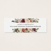 Rustic Bloom Bridal Registry Insert Cards | Mini (Front)