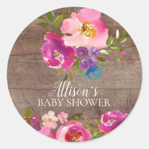 Rustic Bloom Floral Baby Shower Envelope Seal