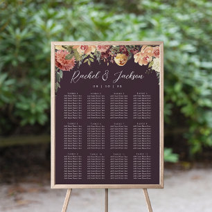 Rustic Bloom Floral Wedding Seating Chart