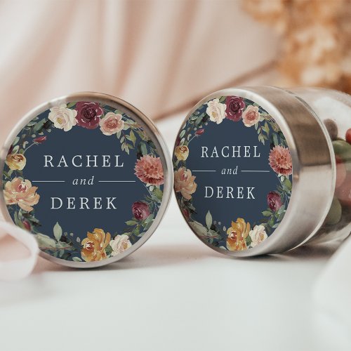 Rustic Bloom  Floral Wreath Wedding Classic Round Sticker