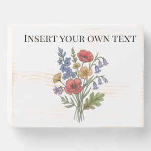 Rustic Bloom & Gratitude Wildflower Wood Sign