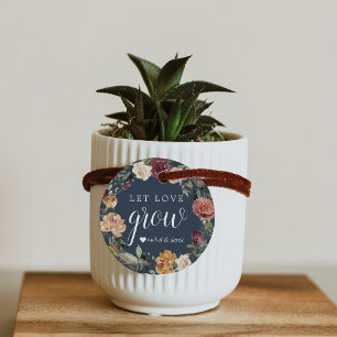 Rustic Bloom "Let Love Grow" Plant or Seeds Favor Tags