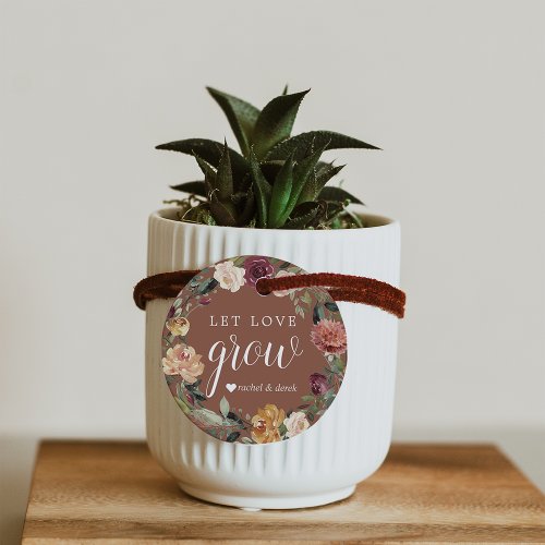 Rustic Bloom  Let Love Grow Plant or Seeds Favor Tags