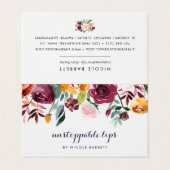 Rustic Bloom Lip Product Distributor Tips & Tricks Business Card (Outside Unfolded)
