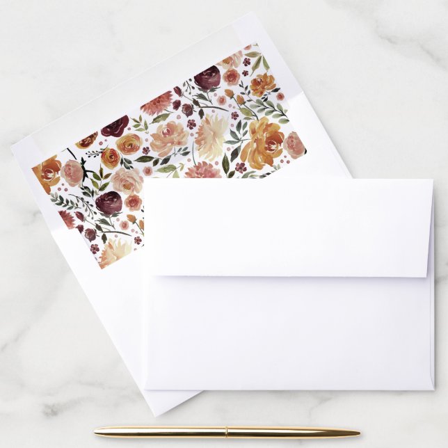 Rustic Bloom Pattern Envelope Liner (Desk)