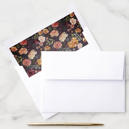 Rustic Bloom Pattern Envelope Liner