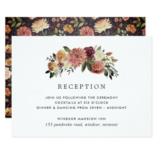 Rustic Bloom Reception Enclosure Card