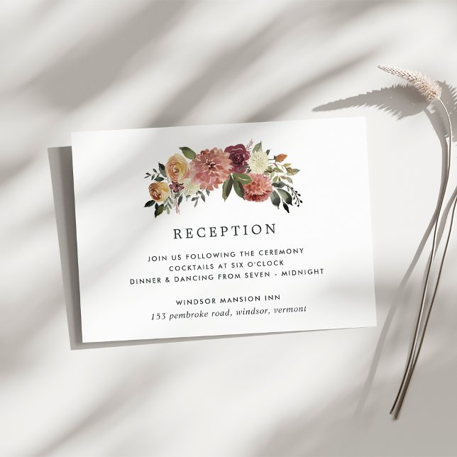 Rustic Bloom Reception Enclosure Card (Creator Uploaded)