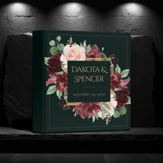 Rustic Bloom | Terracotta and Marsala Photo Album 3 Ring Binder (Creator Uploaded)