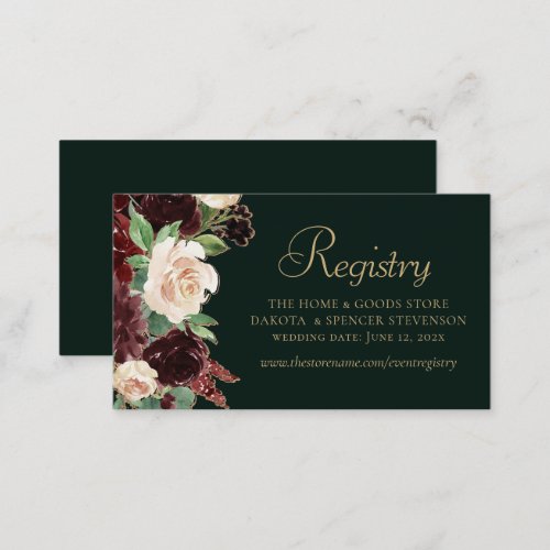 Rustic Bloom  Terracotta and Marsala Red Website Enclosure Card