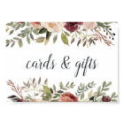 Rustic Bloom Wedding Cards & Gifts Sign
