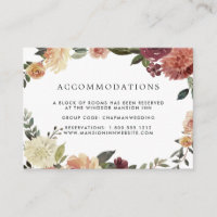 Rustic Bloom | Wedding Hotel Accommodation Cards