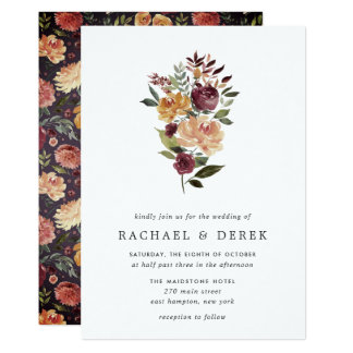 Rustic Bloom Wedding Invitation