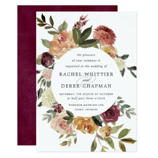 Rustic Bloom Wedding Invitation
