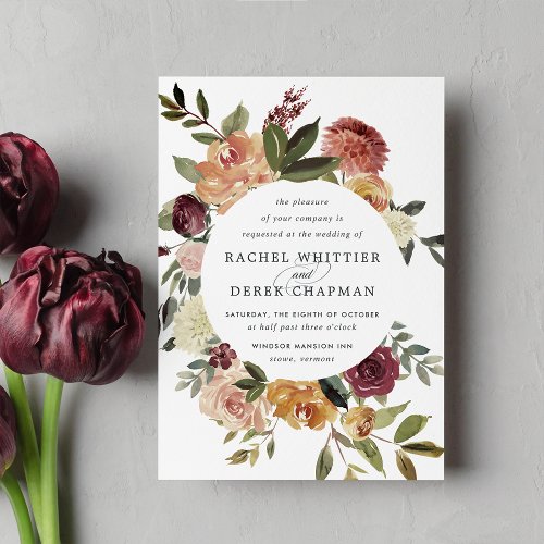 Rustic Bloom Wedding Invitation