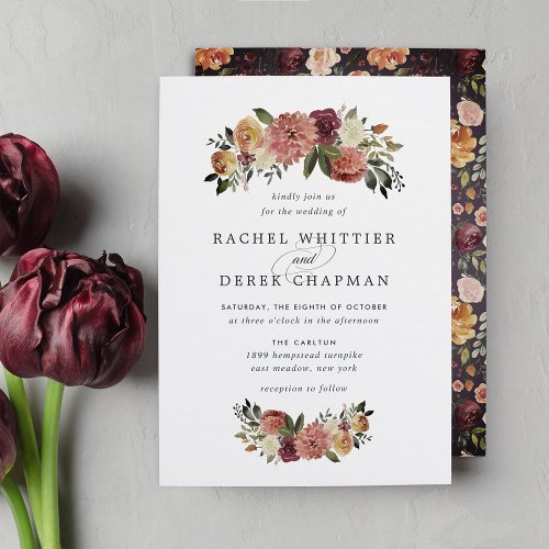 Rustic Bloom Wedding Invitation